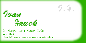 ivan hauck business card