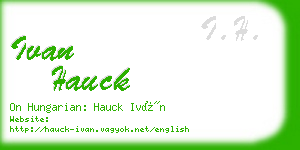 ivan hauck business card